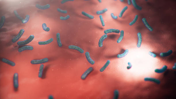 istock 3d illustration viruses causing infectious diseases, decreased immunity. Concept of viral disease. Virus abstract background. Cell infect organism. Abstract pathogenic bacteria. Rabies virus 1197582722