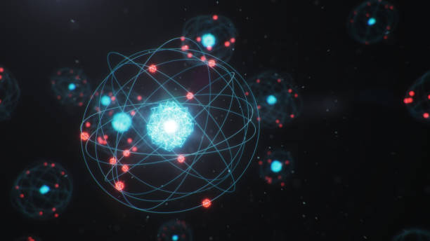 istock 3D Illustration Atomic structure. Atom is the smallest level of matter that forms chemical elements. Glowing energy balls. Nuclear reaction. Concept nanotechnology. Neutrons and protons - nucleus. 1197582837