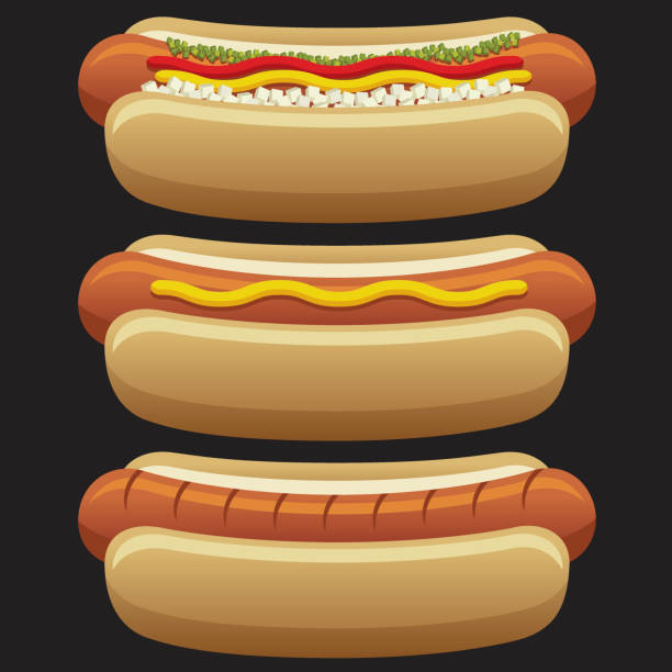 hot dogs - pickle relish stock-grafiken, -clipart, -cartoons und -symbole