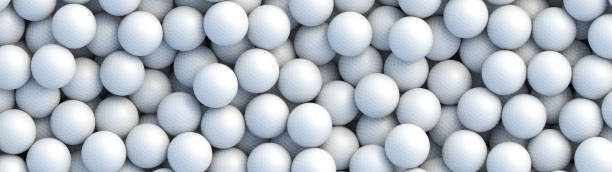 golfbälle realistischer vektorhintergrund - dimple stock-grafiken, -clipart, -cartoons und -symbole