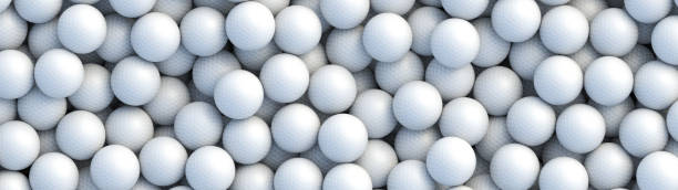 illustrations, cliparts, dessins animés et icônes de fond réaliste de vecteur de boules de golf - dimple golf ball golf ball