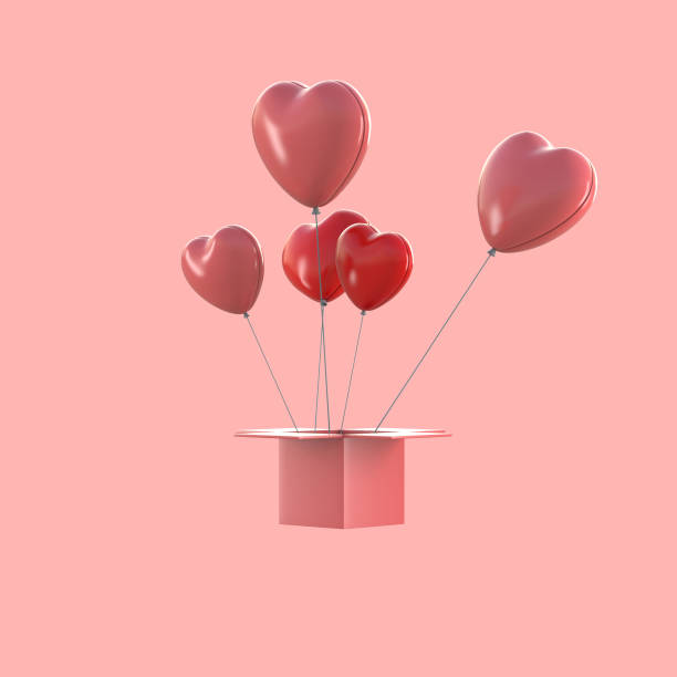 istock 3d render image of giftbox floating on pink background. 1197598033