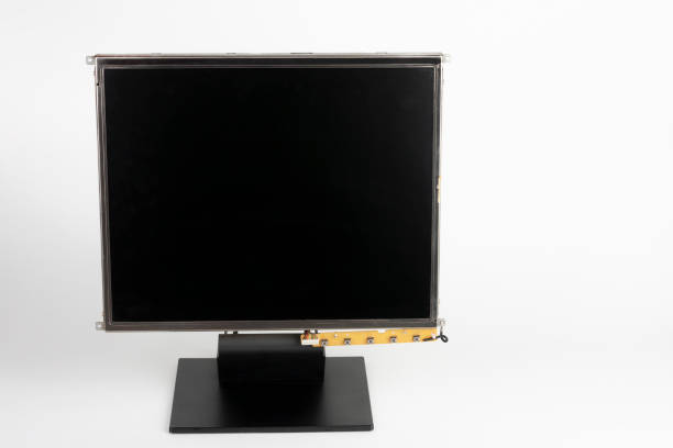 istock PC Lcd monitor, front  view, unscrewed plastic frame  on white background 1197602676