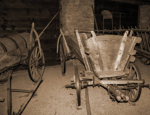 istock The plow and blade on the carriage 1197603251