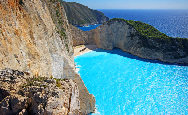 istock Navagio Beach (Shipwreck) at sunset. Zakynthos Island, Greece 1197603288
