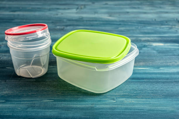 istock Plastic food containers on a wooden table 1197604287