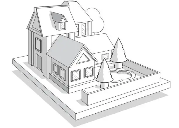 Vector illustration of Building.