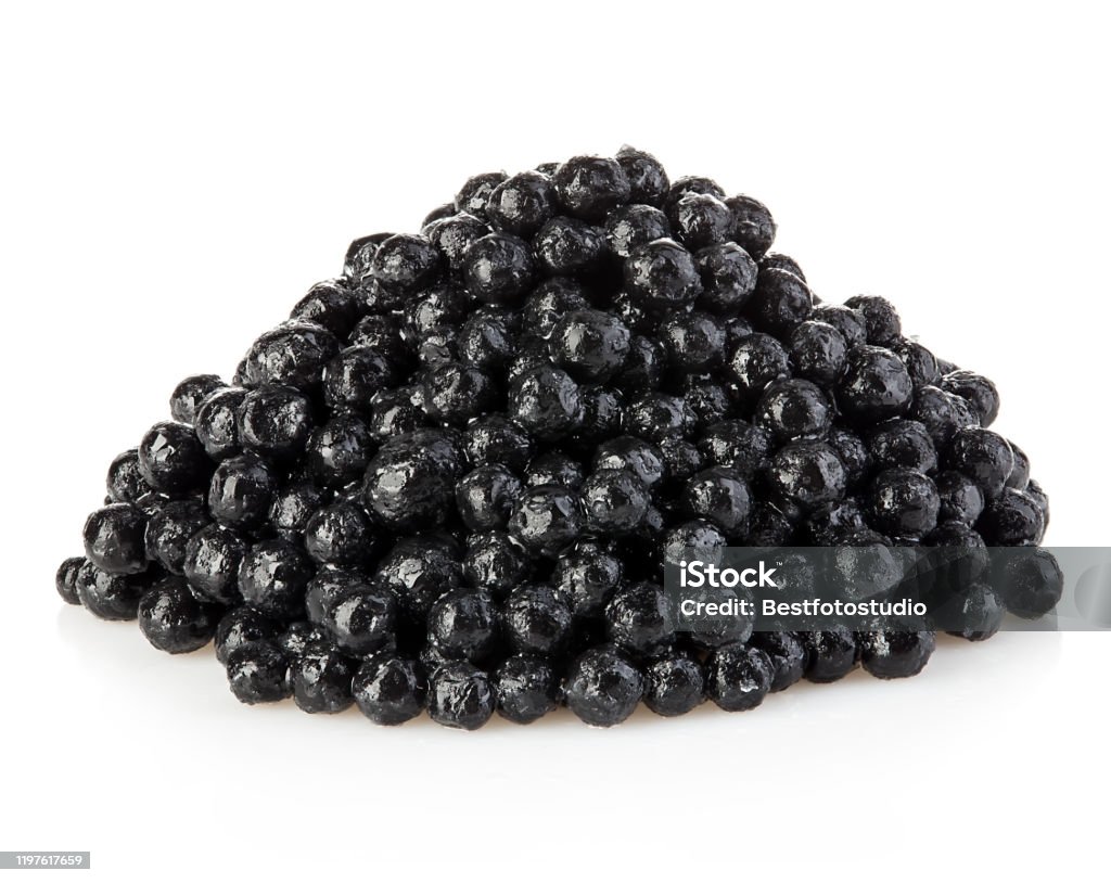Caviar De Esturión Negro Aislado Sobre Fondo Blanco Foto de stock y de imágenes de Caviar -