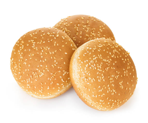 istock Burger bun with sesame seeds isolated on white background with clipping path. 1197633538