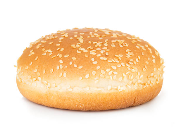 istock Burger bun with sesame seeds isolated on white background. 1197633543