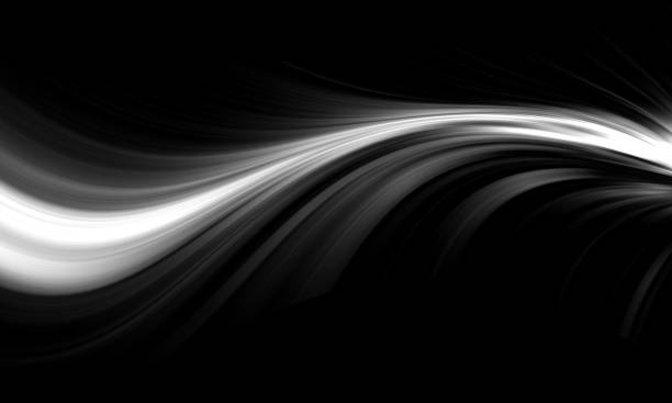 istock Magical black and white wave panorama background design 1197643244