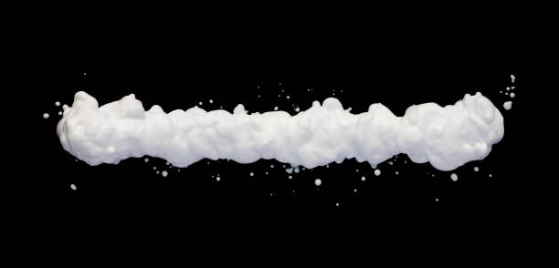 Shiny shaving foam line on black background Shiny shaving foam line on black background shaving cream stock pictures, royalty-free photos & images