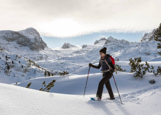 istock Panoramic snowshoeing at Dachstein-Krippenstein, Austria. 1197644433
