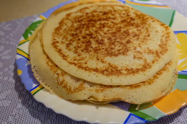 istock A stack of pancakes cooked at home. On the plate. 1197647463
