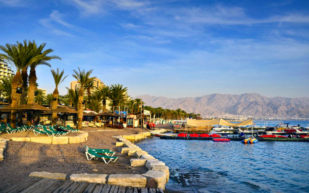 istock Evening on central public beach in Eilat, Israel 1197648774