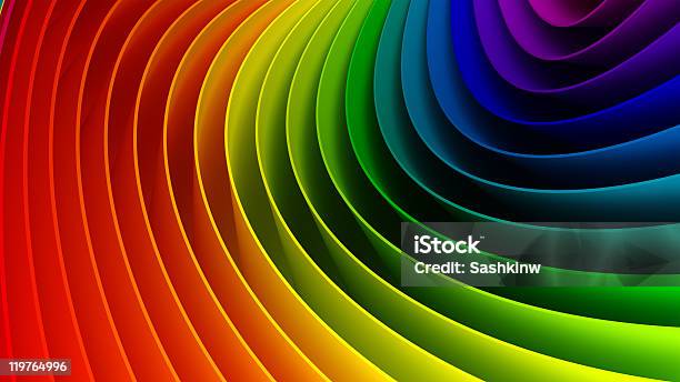 3 D Sfondo Colorato - Fotografie stock e altre immagini di Arcobaleno - Arcobaleno, Carta, Arancione