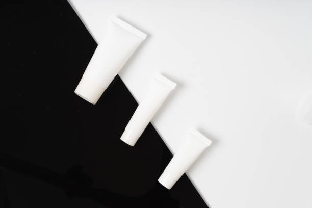 istock white realistic glossy cosmetic tubes on back and white 1197650196