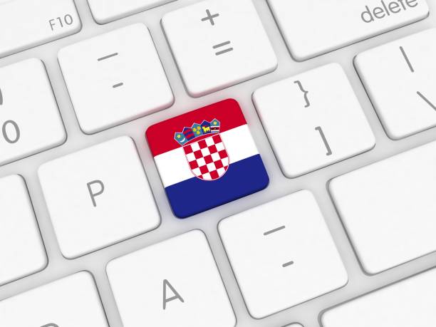 istock Croatia flag keyboard 1197654303