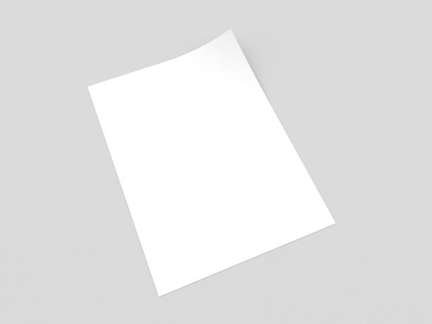 istock A curved sheet of A4 white paper on a gray background. 1197654326