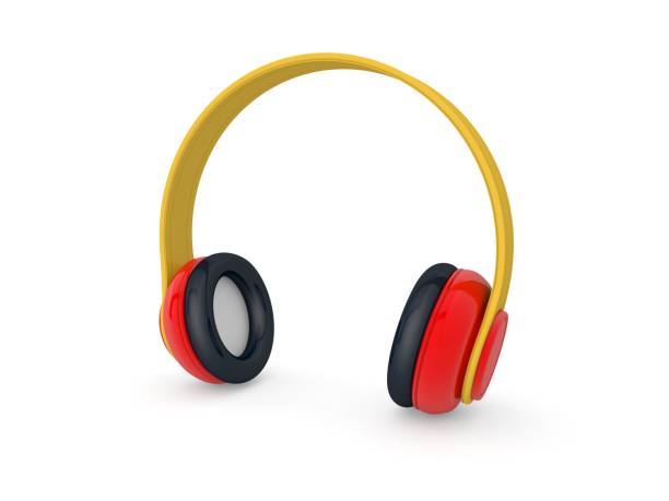 istock Wireless headphones on a white background. 1197654348