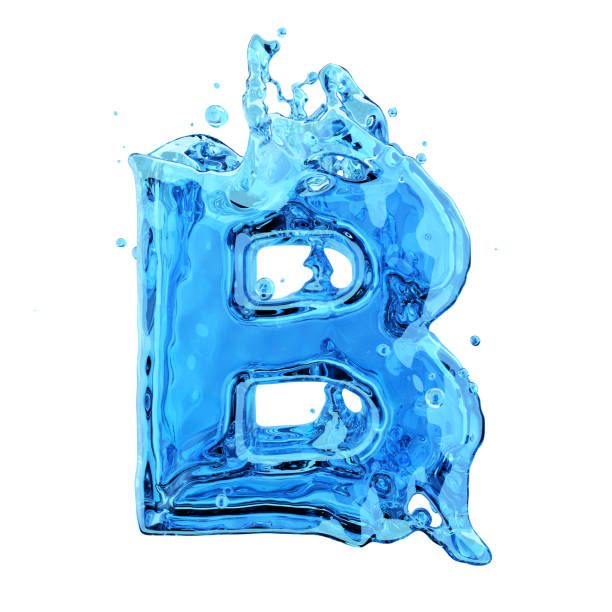 istock Liquid letter B water splash isolated on white background 1197654574