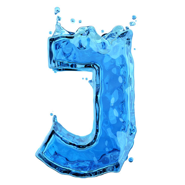 istock Liquid letter J water splash isolated on white background 1197655259