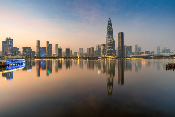 istock Shenzhen Nanshan District Skyline at night 1197655335