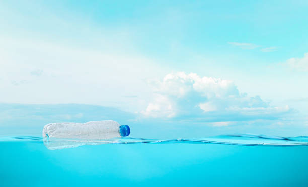 istock Plastic water bottles in sea water environmental protection 1197655358