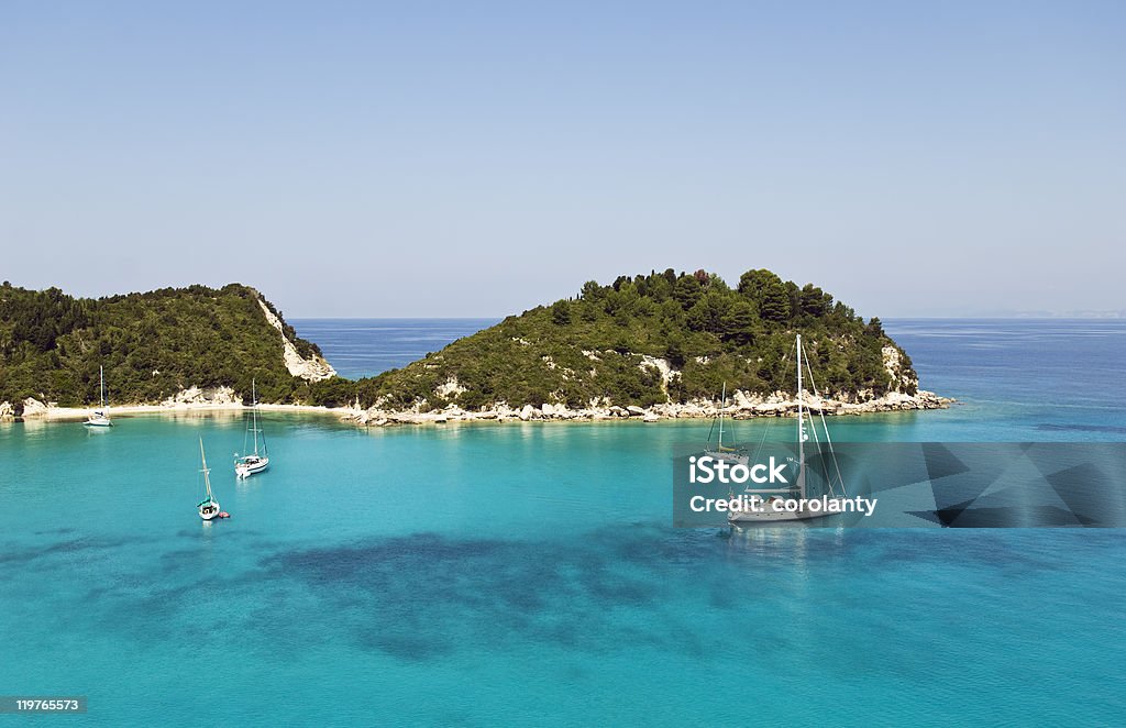 Lakka harbour Griechenland - Lizenzfrei Blau Stock-Foto
