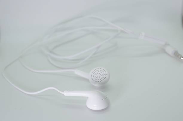 istock Earphone isolated on the white background 1197658215