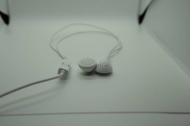 istock Earphone isolated on the white background 1197658302