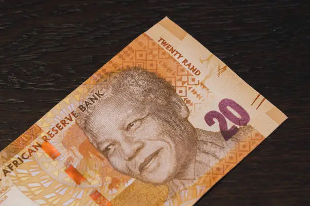 Photo of Twenty South African Rand Banknote with Mandela Portrait