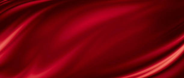 Red luxury fabric background with copy space