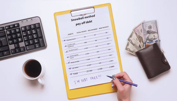 istock Snowball method pay off debt. financial concept. 1197662253
