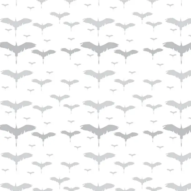 Vector illustration of Birds. Seamless vector pattern image. White background.