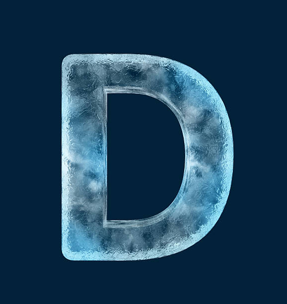 Icing alphabet the letter D stock photo