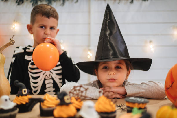 istock Cute children on Halloween 1197665050