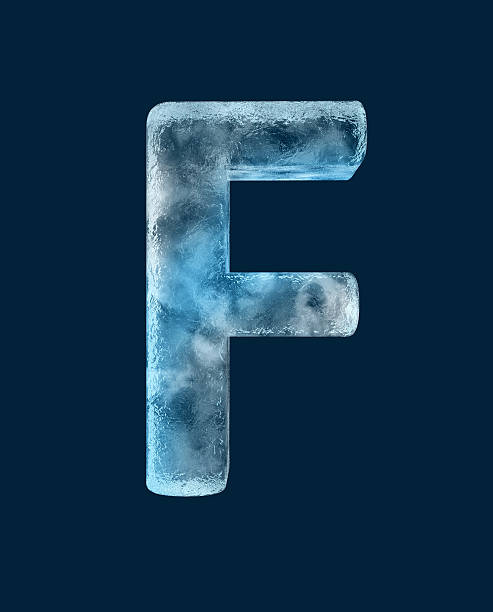 Icing alphabet the letter F stock photo