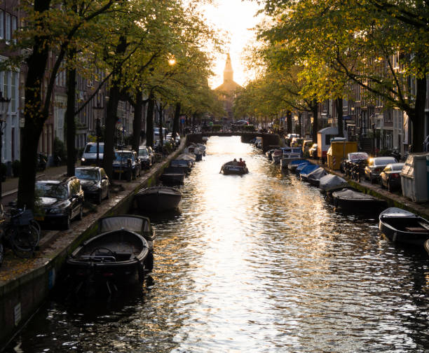 istock Amsterdam canal tranquill evening scene 1197666865