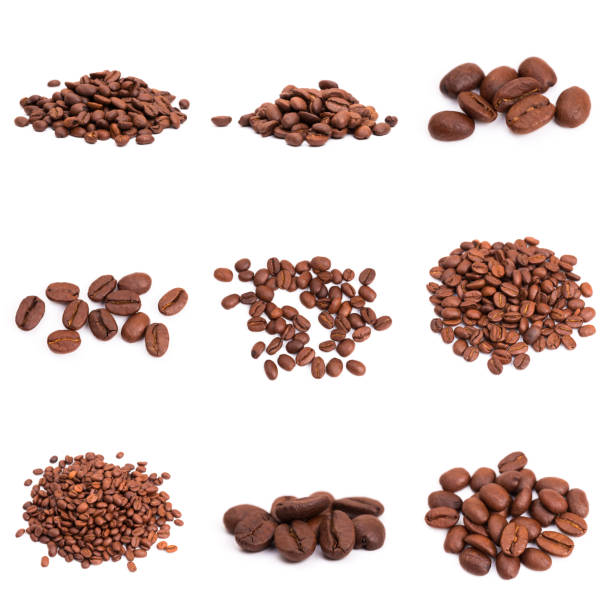 istock set of roasted coffee beans. Isolated on a white background. 1197670073