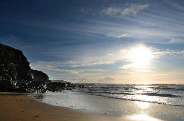 The cliffs and coast looking south at Church Cove, Gunwalloe, Cornwall, UK