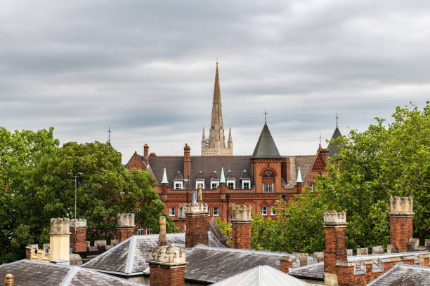 istock Rooftops and spire of Norwich cathedral 1197674268