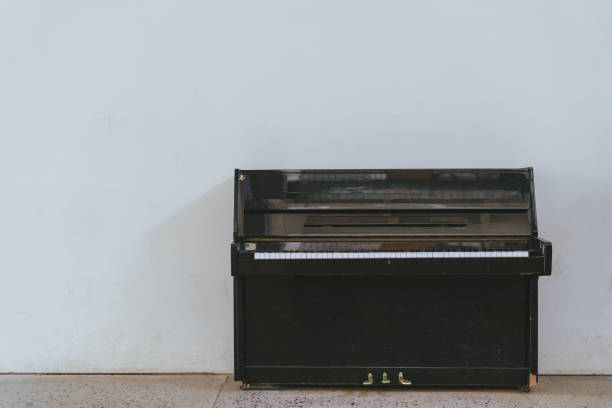 istock The old brown uplight piano 1197674367