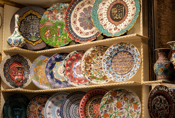 istock Classical Turkish ceramics on the market 1197675376