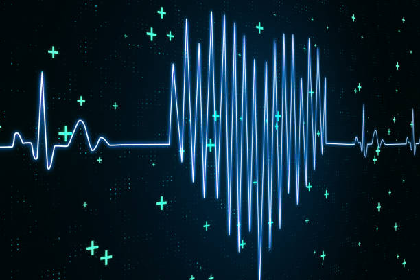 istock Electrocardiogram and health concept with digital heart pattern from ECG stroke. 1197676727