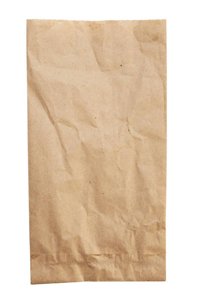 istock Empty craft brown paper bag isolated on white. 1197681222