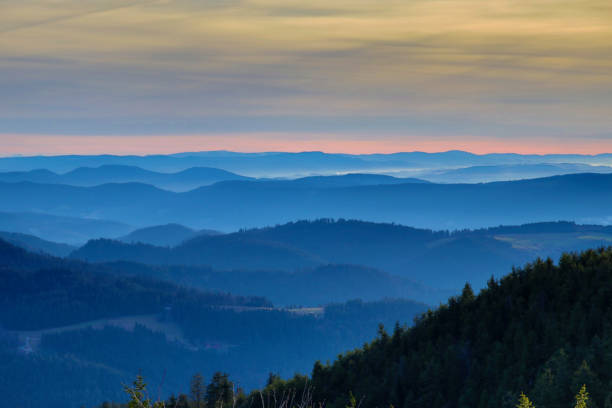 istock beautiful Black Forest at sunset - Mummelsee, Germany 1197682395