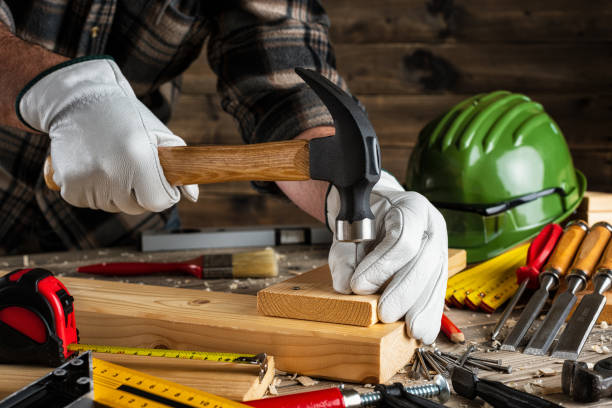 istock Carpenter at work on wooden boards. Carpentry. 1197685220