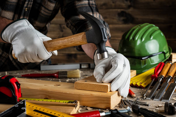 istock Carpenter at work on wooden boards. Carpentry. 1197685754