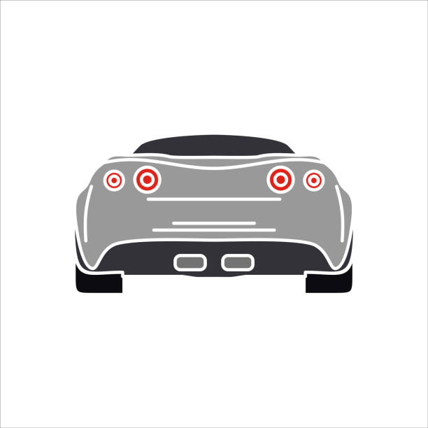 illustrazioni stock, clip art, cartoni animati e icone di tendenza di icona dell'auto sportiva vettoriale - super speedway